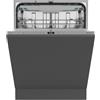 Hisense HV63D16EX NUOVA Lavastoviglie da Incasso, 16 Coperti, 6 Programmi, 11 Litri, Terzo Cesto, Total Dry, Motore asincrono, Partenza Ritardata, Total AcquaStop, 44 dB, Classe D, Grigio