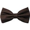 TigerTie ohne Markenname TigerTie papillon di seta - marrone blu azzurro a pois