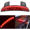 KATUR Parafango a pezzi color fumo, bordo di moto, con 8 luci a LED rosse, che si illuminano quando si frena, fanale posteriore per moto, per Sportster XL 883N 1200N, XL1200V, XL1200X.