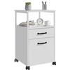 Relaxdays Contenitore su Ruote, 2 cassetti, cartelle sospese, Design Moderno, HLP: 66,5 x 42 x 44