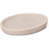 TATAY Portasapone da bagno BORA, Poliresina, Senza BPA, Colore Beige. Misure 13 x 9 x 1,9 cm