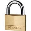 Master Lock 160EURD Lucchetto con Chiavi in Ottone, Oro, 8.2 x 6 x 1.4 cm
