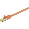 Goobay Cavo di collegamento RJ45 Rete S/FTP 0.25 m Arancione con protezione, Contatti connettore dorato Goobay [91570]