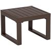 Totò Piccinni Tavolino SIRIO in Alluminio Quadrato 45x45x35h cm, Design Moderno e Minimale per Lettini, Giardino, Piscina e Terrazzo Verniciato a Polvere (Marrone)