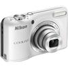 Nikon Coolpix L27 Fotocamera Digitale, 16 Megapixel, Zoom Ottico 5x, Incluso Scheda di Memoria 4 GB e Borsa per Fotocamera, Colore Bianco [Versione EU]