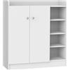 HOMCOM Mobile Portascarpe Mobile per Scarpe, 4 Ripiani. 1 Armadio, 83 cm x 30 cm x 90 cm, Bianco