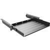 JINGCHENGMEI Mensola scorrevole sotto la scrivania per laptop con prese d'aria, vassoio scorrevole in metallo sotto la scrivania per laptop 19,0 W x 6 cm H x 30,5 cm D (larghezza 40,6 cm)