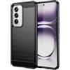 Max Power Digital Cover per Oppo Reno 12 Pro Protettiva Case Custodia in Morbida Silicone Resistente Fibra di Carbonio Antiurto Anti-Graffio Nero [Supporta Ricarica Wireless]