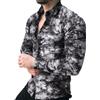 ZEMALON Shirt Uomo Stampa Digitale 3D Manica Lunga Shirt Uomo Moda Vintage Bavero Shirt Uomo Gioventù Tendenza personalità Shirt Uomo