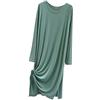MGDIFYXAA Camicia da Notte Casual in Cotone Modal, Comoda, A Maniche Lunghe, da Donna, Ampia, Primaverile, Autunnale, Camicia da Notte Femminile