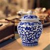 Vaso di zenzero in ceramica, vaso di zenzero asiatico con coperchio Regalo Vasi