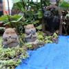 Simpatico gatto in resina Diglett Statuetta in miniatura Statua animale