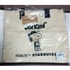 Starbucks Borsa Starbucks Peanuts Snoopy in tela con tracolla ricamata 39x40 cm