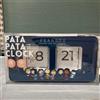 PEANUTS Snoopy Flip Clock Orologio da Tavolo Blu Design Retrò Decorazione...