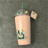 Starbucks × PEANUTS Bicchiere in acciaio inossidabile rosa Snoopy Woodstock...