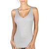 free spirit Ma.Re. Canotta Donna Spalla Larga Cotone Elasticizzato e Pizzo Macramè, Elegante Sottogiacca estiva, fresca, traspirante, Made in Italy. Art. 603 (IT, Testo, L, XL, Regular, Regular, Grigio)