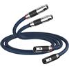 CAVO AUDIO XLR HIGH END 1M PLACCATO ARGENTO OFC STEREO DA XLR A PRESA PER CD