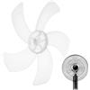 GOOHOCHY Pala Ventilatore Ricambio 37cm, Plastica Bianca a 5 Pale | Facile Installare, per Ventilatori da Tavolo e Parete, Ricambio Compatibile per Uso Domestico