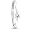 ALFIERI & ST. JOHN Un anello solitario alfieri & st. John in oro bianco 18kt, impreziosito da un diamante naturale da 0,10ct, esprime eleganza e brillantezza. Pensato per la donna che ama la preziosità autentica, misura 14. Perfetto per occasioni …