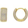 ORO&CO 925 Orecchini a cerchio in argento dorato 925 con pavè bianchi oro&co 925 diametro 1 cm