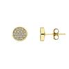 ORO&CO 925 Orecchini a bottone in argento dorato pavé zirconi oro&co 925