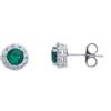 ORO&CO 925 Orecchini zircone verde e zirconi bianchi in argento 925 oro&co 925
