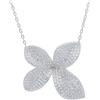 ORO&CO 925 Collana pendente fiore pavé zirconi in argento 925 40+5 cm oro&co 925