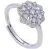 ORO&CO 925 Anello fiore pavé zirconi in argento 925 oro&co 925