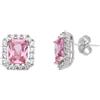 ORO&CO 925 Orecchini in argento 925 con zirconi rosa pavé oro&co 925