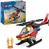 LEGO City Elicottero dei Pompieri, Veicolo Giocattolo da Costruire con 2 Elementi Lancia-Acqua e Minifigure del Pilota Vigile del Fuoco, Giochi per Bambini e Bambine da 5 Anni, Regalo Divertente 60411