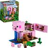 LEGO Minecraft La Pig House, Set con Casa Giocattolo, Animali e Personaggi come Alex e Creeper e 2 Figure di Maiali, Giochi per Bambini, Bambine, Ragazzi e Ragazze da 8 Anni, Idee Regalo 21170
