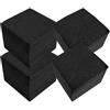 JOINPAYA Pannelli Fonoassorbenti Cubo 15x15x15 Cm Neri Set 4 Pezzi, Spugna Isolante Acustica Densa e Spessa per Pareti, Soffitti e Porte, Riduzione Rumore per Studio e Spazi Musicali