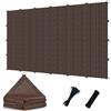 POYEE 90% 2,4 x 3 m Rete Ombreggiante Esterno con Anelli a D | Tela Ombreggiante per Esterno, Patio, Pergola, Giardino, Cortile, Terrazzo, Portico, Moka