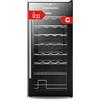 Nilson Enoteca 32 Bottiglie Nero, NVN3200S. Ciclica, 39 dB Livello Sonoro, Zona Singola di Temperatura, Display Digitale, Luce Interna LED, Porta Vetro, Apertura Tipo Ugello, Efficienza Energetica G
