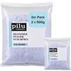pilu cosmetic Polvere bionda da 500 g, blu senza polvere, sbiancante delicato, sbiancamento fino a 7 sfumature, ultra forte, blu sbiancante, anti-giallo, 2 pezzi