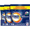 Dash Power Pods Detersivo Lavatrice In Capsule Extra Smacchiante, 114 Lavaggi (38x3) Rimuove anche le macchie secche da 7 giorni, per una pulizia impeccabile