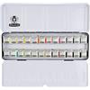 Schmincke - AKADEMIE® Aquarell scatola in metallo, assortimento completo 24 x 1/2 godet, 75 424 097, colori altamente resistenti alla luce, acquarelli fini per artisti