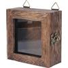 ibasenice Scatola Espositiva Insetti Coperchio, Cornice Doppia in Vetro e Legno Stile Cinese 10x10x4,5 Cm, Vetrina da Parete per Fiori Secchi e Campioni, Contenitore Decorativo Antipolvere