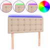 vidaXL Testiera LED marrone cappuccino 80x5x78/88 cm Pelle finta