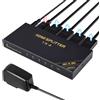 TCNEWCL Splitter HDMI 4K 60Hz 1 in 4 Out, Duplicatore 1080P 120Hz per Display Multipli, Supporta 3D HDCP 2.3 RGB YUV4:4:4