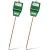 Dr.meter Misuratore Umidità Terreno, 2 Pacchi Misuratore di umidità del Suolo Tester del Suolo Acqua Monitor Misuratore di Terreno Giardino Adatto Orti Lardino, Fattoria (Nessuna Batteria Necessaria)