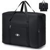 SPAHER Borsa Bagaglio a Mano 55x40x20 Ryanair Impermeabile 45L Nero Borsone da Viaggio Lufthansa Tui Airways Pieghevole Unisex Weekender per Aereo, Viaggi, Palestra