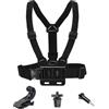 Yoogeer Pettorina regolabile per Insta 360 X5 X4 X3 X2 X ACE Pro ONE RS R GO 2 3, fascia toracica per GoPro Hero Series e Fusion Max, DJI OSMO Action, Akaso e la maggior parte delle action camera