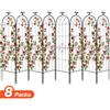 VEVOR Set 8 pz Traliccio da Giardinaggio 180x52,5 cm, Grata Divisoria Decorativa Metallica Verniciato a Polvere con Funzione ad Incastro, Struttura di Sostegno per Edere Ortaggi Rose Recinzione Aiuole
