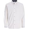 JACK & JONES Jjhenry Slub Detail Shirt L, Bianco, XL