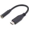 Digitus Audio Cavo adattatore [1x spina USB-C™ - 1x Presa jack da 3.5 mm] 0.2 m Nero Flessibile [AK-300321-002-S]