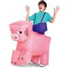LEGO Maiale da Guidare Minecraft Bambini Gonfiabile Costume Tuta Con Ventola, Fino (