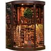 FERMALIBRI BOOK NOOK KIT IN LEGNO PUZZLE 3D CON LUCE WISDOM RINGS ARCHIVIO LIBRI