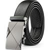 TBSCWYF Cintura Uomo, Trim Regolabile per Adattars Cintura Pelle Uomo Cricchetto Automatica Fibbia 35mm,in Confezione Regalo