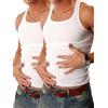 Cocain underwear 2 | 4 | 6 | Confezione da 10 Magliette da Uomo Brand Cocain - Canotta 100% Cotone - Bianco Double RIP - Taglie dalla 5 alla 12 (5XL, 2 - Maglia Intima da Uomo, A Doppia Coste)